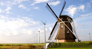 A windmill in the Netherlands